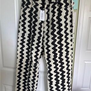 Cider Black and White Straight Leg Jeans